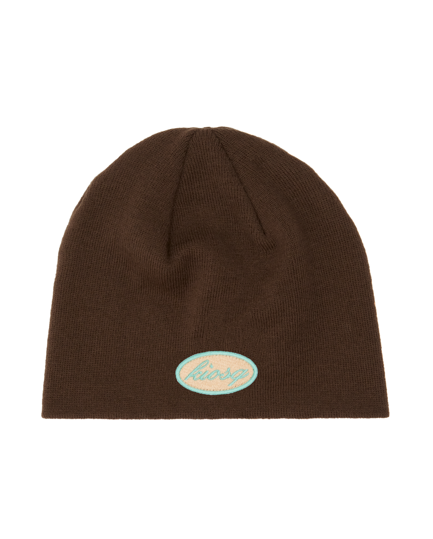 »script« skull beanie - brown