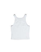 Load image into Gallery viewer, »céleste« ribbed wmns crop top - white/babyblue
