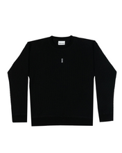 Load image into Gallery viewer, »black vertico« waffle knit longsleeve
