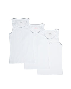 »césar« ribbed tank top - white/white