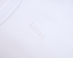 »césar« ribbed tank top - white/white