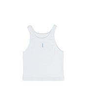 Load image into Gallery viewer, »céleste« ribbed wmns crop top - white/babyblue
